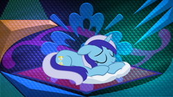 Size: 3840x2160 | Tagged: safe, artist:arifproject, artist:laszlvfx, edit, minuette, pony, unicorn, g4, eyes closed, high res, lying down, prone, sleeping, solo, wallpaper, wallpaper edit