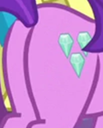 Size: 694x861 | Tagged: safe, screencap, amethyst star, sparkler, pony, unicorn, celestial advice, g4, amethyst butt, butt, butt only, cropped, female, pictures of butts, plot, solo