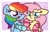 Size: 1920x1211 | Tagged: dead source, safe, artist:php142, fluttershy, rainbow dash, pegasus, pony, g4, bipedal, chest fluff, clothes, cute, dashabetes, duo, ear fluff, female, kimjoman is trying to murder us, mare, open mouth, raised hoof, shyabetes, socks, striped socks