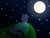 Size: 1600x1200 | Tagged: safe, artist:chu-and-sparky-127, oc, oc only, oc:firework spark, pegasus, pony, chest fluff, female, full moon, looking up, mare, moon, night, outdoors, pegasus oc, signature, stars, wings