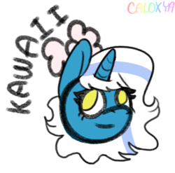 Size: 304x300 | Tagged: safe, artist:caloxya, oc, oc only, oc:fleurbelle, alicorn, pony, alicorn oc, bow, female, hair bow, horn, mare, simple background, smiling, solo, text, transparent background, wings, yellow eyes