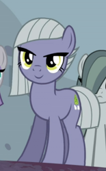 Size: 366x590 | Tagged: safe, edit, edited screencap, screencap, limestone pie, marble pie, maud pie, g4, hearthbreakers, cropped, inverted mouth, smiling, solo focus, when she smiles