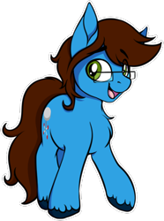 Size: 364x490 | Tagged: safe, artist:notetaker, part of a set, oc, oc only, oc:daudaen, earth pony, pony, glasses, male, simple background, transparent background