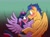 Size: 3110x2277 | Tagged: safe, artist:dragonfoxgirl, flash sentry, twilight sparkle, alicorn, pegasus, pony, g4, blushing, boop, female, high res, male, mare, noseboop, ship:flashlight, shipping, stallion, straight, tripped, twilight sparkle (alicorn)