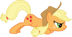 Size: 5853x3000 | Tagged: safe, artist:cloudy glow, applejack, earth pony, pony, fall weather friends, g4, .ai available, simple background, solo, transparent background, vector