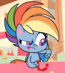 Size: 751x835 | Tagged: safe, screencap, rainbow dash, pegasus, pony, friendship gems, g4.5, my little pony: pony life, cropped, solo, tongue out