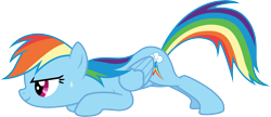 Size: 6000x2597 | Tagged: safe, artist:cloudyglow, rainbow dash, pegasus, pony, fall weather friends, .ai available, crouching, push-ups, simple background, solo, sweat, sweatdrop, transparent background, vector