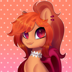 Size: 1848x1838 | Tagged: safe, artist:bestiary, oc, oc:cinnamon dust, bat pony, pony