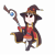 Size: 3200x3200 | Tagged: safe, artist:kaukanghong, earth pony, pony, anime, clothes, crossover, high res, konosuba, magic wand, megumin, ponified, simple background, solo, transparent background