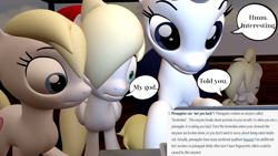 Size: 1280x720 | Tagged: safe, artist:dragonsam98, oc, oc:aryanne, oc:franziska, oc:kyrie, oc:luftkrieg, earth pony, pegasus, pony, unicorn, 3d, comic, computer, damn nature you scary, dialogue, embarrassed, facehoof, family, female, filly, fun fact, horrified, internet, mare, mother and child, mother and daughter, my god, source filmmaker, this will end in arson, varying degrees of want