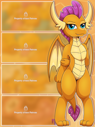 Size: 800x1067 | Tagged: safe, artist:vavacung, smolder, dragon, g4, advertisement, arm behind back, female, patreon, patreon preview, paywall content, solo