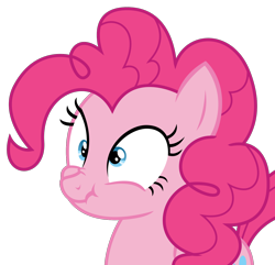 Size: 1500x1447 | Tagged: safe, artist:sketchmcreations, pinkie pie, earth pony, pony, g4, the one where pinkie pie knows, female, mare, scrunchy face, simple background, solo, transparent background, vector