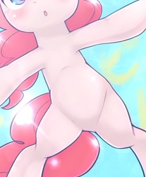 Size: 762x919 | Tagged: safe, artist:kurogewapony, edit, pinkie pie, earth pony, pony, daily pinkie pie, g4, belly, bipedal, cropped, pictures of bellies, solo