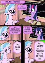 Size: 3556x4983 | Tagged: safe, artist:backgrounds-ponies, silverstream, twilight sparkle, alicorn, pony, g4, comic, speech bubble, the muppets, twilight sparkle (alicorn)