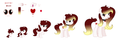 Size: 6000x2000 | Tagged: safe, artist:darbypop1, oc, oc only, oc:destiny blood, pony, unicorn, age progression, baby, baby pony, female, filly, high res, mare, simple background, solo, transparent background