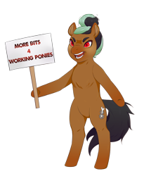 Size: 900x1100 | Tagged: safe, artist:guiltyp, oc, oc only, earth pony, pony, bipedal, female, mare, sign, simple background, solo, transparent background