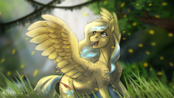 Size: 1280x720 | Tagged: safe, artist:marinavermilion, oc, oc only, pegasus, pony, solo