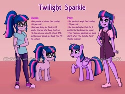 Size: 1280x960 | Tagged: safe, artist:ro994, sci-twi, twilight sparkle, alicorn, pony, unicorn, equestria girls, g4, clothes, converse, cutie mark, dress, equestria girls ponified, female, glasses, horn, self ponidox, shoes, simple background, sneakers, text, twilight sparkle (alicorn), unicorn sci-twi, unicorn twilight, wings