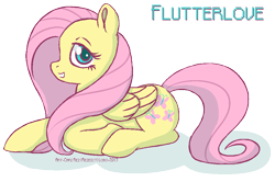 Size: 952x631 | Tagged: safe, artist:rezeict, fluttershy, pegasus, pony, g4, cutie mark, digital art, female, looking at you, mare, simple background, solo, tail, transparent background, wings