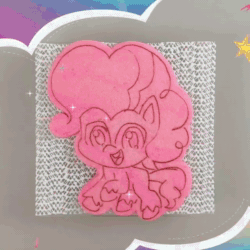 Size: 640x640 | Tagged: safe, pinkie pie, earth pony, pony, g4.5, my little pony: pony life, official, animated, cookie, facebook, female, food, satisfying, solo, sound, webm