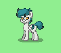 Size: 269x236 | Tagged: safe, oc, oc only, oc:ironsides, pegasus, pony, pony town, green background, male, pixel art, simple background, solo, stallion