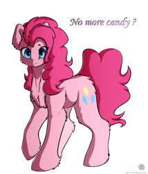 Size: 1231x1435 | Tagged: safe, artist:11-shadow, pinkie pie, earth pony, pony, g4, chest fluff, female, fluffy, simple background, solo, transparent background