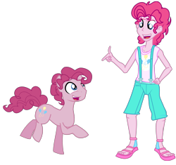 Size: 3977x3744 | Tagged: safe, artist:urhangrzerg, pinkie pie, earth pony, human, pony, equestria girls, g4, bubble berry, equestria guys, high res, human ponidox, male, rule 63, self ponidox, simple background, smiling, stallion, transparent background