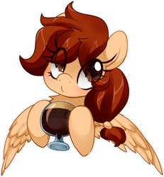 Size: 700x756 | Tagged: source needed, safe, artist:loyaldis, oc, oc only, oc:vanilla creame, pegasus, pony, alcohol, beer, cute, indexed png, looking away, png, simple background, solo, tomboy, transparent background