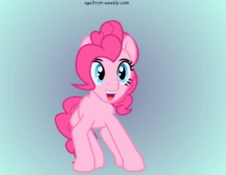 Size: 900x700 | Tagged: safe, artist:age3rcm, pinkie pie, earth pony, pony, g4, animated, dancing, female, get stick bugged lol, mare, no sound, open mouth, smiling, solo, wat, webm