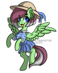 Size: 4000x5000 | Tagged: safe, artist:cyberafter, oc, oc:watermelon success, pegasus, pony, clothes, hat, simple background, transparent background
