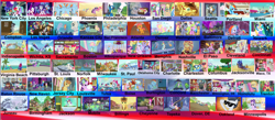 Size: 2500x1087 | Tagged: safe, artist:rapmlpandbttffan23, edit, edited screencap, screencap, amethyst star, apple bloom, applejack, babs seed, bon bon, braeburn, caramel, coco pommel, fleetfoot, fluttershy, gabby, gallus, lyra heartstrings, minuette, mudbriar, octavia melody, princess celestia, princess luna, queen chrysalis, rainbow dash, rarity, roseluck, rumble, sandbar, scootaloo, silverstream, smolder, sparkler, spike, spitfire, sunset shimmer, sweetie belle, sweetie drops, terramar, thunderlane, twilight sparkle, yona, alicorn, yak, a canterlot wedding, a hearth's warming tail, a rockhoof and a hard place, between dark and dawn, campfire tales, eqg summertime shorts, equestria girls, equestria girls series, forgotten friendship, friendship is magic, g4, growing up is hard to do, harvesting memories, holidays unwrapped, i'm on a yacht, let it rain, marks and recreation, monday blues, my little pony equestria girls: rainbow rocks, my little pony: the movie, one bad apple, perfect day for fun, rainbow roadtrip, read it and weep, school raze, shake your tail, spring breakdown, surf and/or turf, the cart before the ponies, the ending of the end, the maud couple, the saddle row review, the super speedy cider squeezy 6000, trade ya!, viva las pegasus, spoiler:eqg series (season 2), spoiler:harvesting memories, american cities, impossibly rich, manehattan, meme, server pinkie pie, twilight sparkle (alicorn)