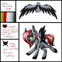 Size: 1024x1024 | Tagged: safe, artist:helemaranth, oc, oc only, pegasus, pony, cyrillic, pegasus oc, reference sheet, russian, spread wings, wings