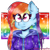 Size: 800x800 | Tagged: safe, artist:oliviatheangelfox, rainbow dash, pegasus, anthro, g4, bust, clothes, female, heart eyes, hoodie, looking up, signature, simple background, smiling, solo, transparent background, wingding eyes