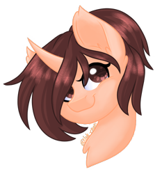 Size: 1080x1159 | Tagged: safe, artist:silentwolf-oficial, oc, oc only, pony, unicorn, bust, horn, signature, simple background, solo, transparent background, unicorn oc