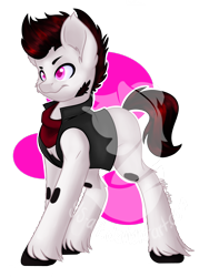 Size: 1080x1440 | Tagged: safe, artist:silentwolf-oficial, oc, oc only, earth pony, pony, clothes, earth pony oc, simple background, solo, transparent background, unshorn fetlocks, watermark