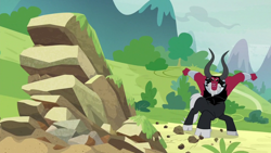 Size: 1920x1080 | Tagged: safe, screencap, lord tirek, centaur, g4, the ending of the end, bracer, cloven hooves, colored hooves, male, nose piercing, nose ring, piercing, septum piercing, solo