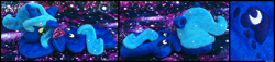 Size: 3264x745 | Tagged: safe, princess luna, alicorn, pony, g4, beanie, beanie (plushie), female, filly, for sale, hat, irl, multiple views, photo, plushie, s1 luna, solo, toy, woona, younger