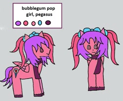 Size: 951x784 | Tagged: safe, artist:ask-luciavampire, oc, oc:bubblegum pop, pegasus, pony, tumblr:ask-the-pony-gamers, tumblr