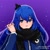 Size: 1024x1024 | Tagged: dead source, safe, artist:刚过千粉的噬云轩, princess luna, human, g4, anime, clothes, crown, female, humanized, jewelry, looking at you, regalia, scarf, solo