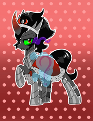 Size: 1398x1821 | Tagged: safe, alternate version, artist:blurry-kun, edit, king sombra, pony, unicorn, g4, commission, commissioner:reversalmushroom, cropped, male, stallion, watermark