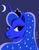 Size: 2550x3300 | Tagged: safe, artist:samoht-lion, princess luna, alicorn, pony, g4, bust, crescent moon, female, high res, limited palette, mare, moon, portrait, solo