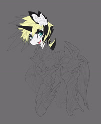 Size: 2577x3180 | Tagged: safe, artist:mirapony, oc, oc only, oc:wasp, pony, unicorn, armor, digital art, high res, horn, looking at you, simple background, sketch, solo, wip