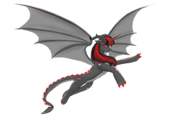 Size: 3508x2480 | Tagged: safe, artist:artifex670, oc, oc only, oc:flazy, alicorn, dracony, dragon, hybrid, pony, alicorn oc, dracony alicorn, flying, high res, horn, red and black mane, red and black oc, red eyes, simple background, solo, transparent background, wings