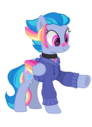 Size: 1800x2500 | Tagged: safe, artist:ponkus, oc, oc only, oc:taffy bear, pegasus, pony, bandage, bandaid, bandaid on nose, base used, clothes, collar, colored wings, female, mare, simple background, solo, sweater, transparent background, two toned wings, wings