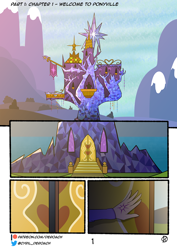Size: 1000x1415 | Tagged: safe, artist:deroach, twilight sparkle, human, comic:tales from equestria part 1, equestria project humanized, g4, comic, fanfic, humanized, twilight's castle