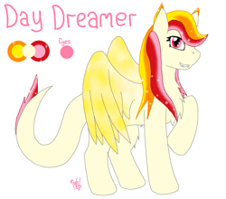 Size: 1303x1147 | Tagged: safe, artist:midnighttheumbreon, oc, oc only, oc:day dreamer, pegasus, pony, pegasus oc, reference, solo, wings