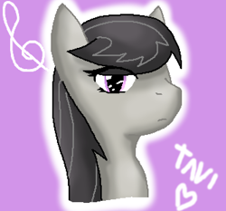 Size: 666x621 | Tagged: safe, artist:midnighttheumbreon, octavia melody, earth pony, pony, g4, bust, female, heart, solo