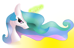 Size: 896x576 | Tagged: safe, artist:kachna9, princess celestia, pony, g4, female, floppy ears, magic, solo