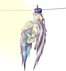 Size: 1941x2081 | Tagged: safe, alternate version, artist:11-shadow, princess celestia, alicorn, pony, g4, clothes line, clothespin, dripping, drying, female, light, mare, simple background, solo, transparent background, upside down, wet, wet mane