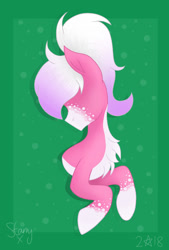 Size: 720x1064 | Tagged: safe, artist:saladstarry, oc, oc only, earth pony, pony, bust, chest fluff, earth pony oc, hair over eyes, signature, solo